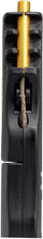Load image into Gallery viewer, FlicWic Hemp Wick Dispenser Lighter Case w/ 12&#39; Organic Hemp Wick Spool (Black/Gold Metal) for Mini-Bic