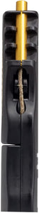 FlicWic Hemp Wick Dispenser Lighter Case w/ 12' Organic Hemp Wick Spool (Black/Gold Metal) for Mini-Bic